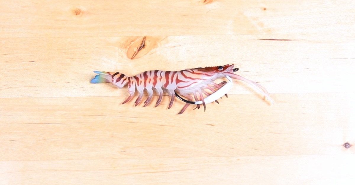 Artificial Soft Plastic Shrimp Bait Lure 4.25 Red w/ Hook 10pk by