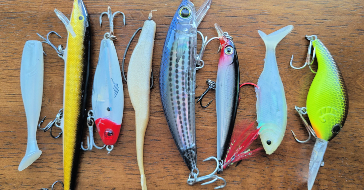 Lot 5 Fishing lures One New Rapala 18 S / One Used Rapala/ 3 Used Bomber  Lures