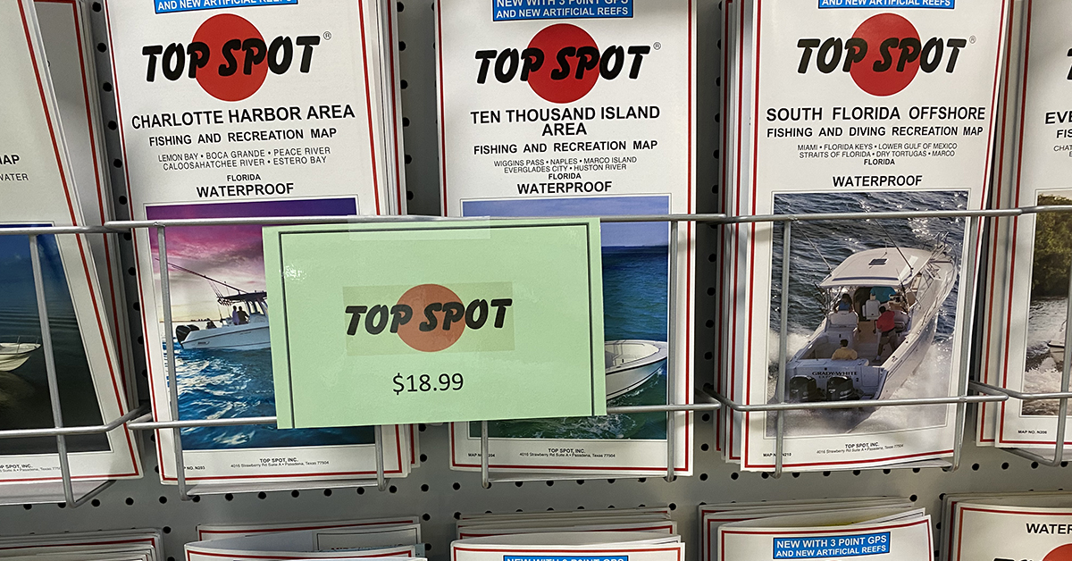  Topspot Fishing Map for Charlotte Harbor : Fishing Charts And  Maps : Sports & Outdoors
